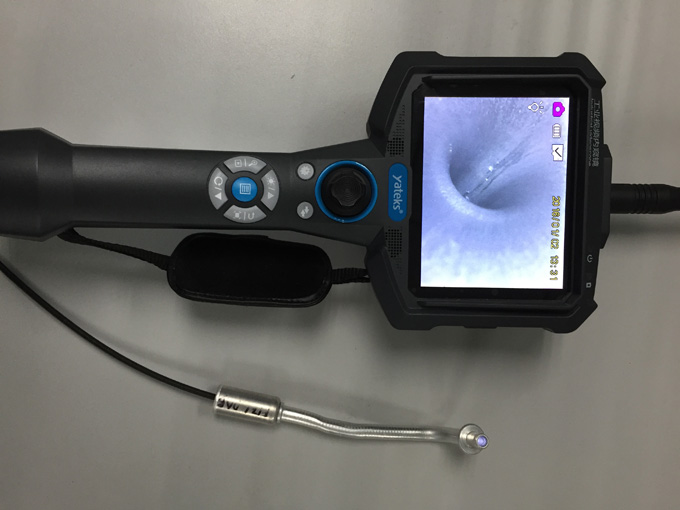亞泰光電HIE系列警用視頻內窺鏡演示效果二(管道檢測)