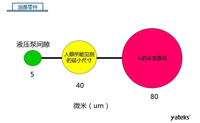 如圖所示是機械設備液壓泵間隙、人眼所能見到的最小尺寸、人的頭發(fā)直徑三者之間的對比圖